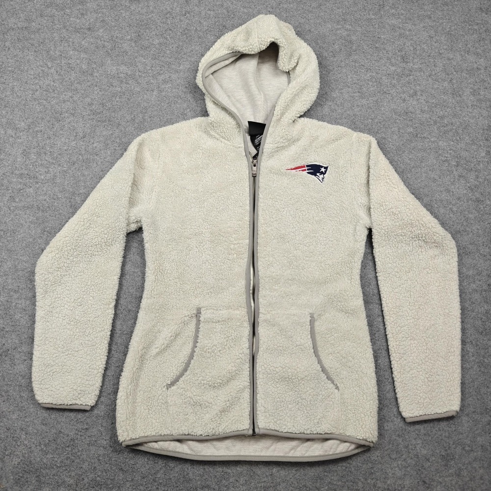 New England Patriots Jacket Womens Small White NFL Football‎ NFL Sherpa Fleece